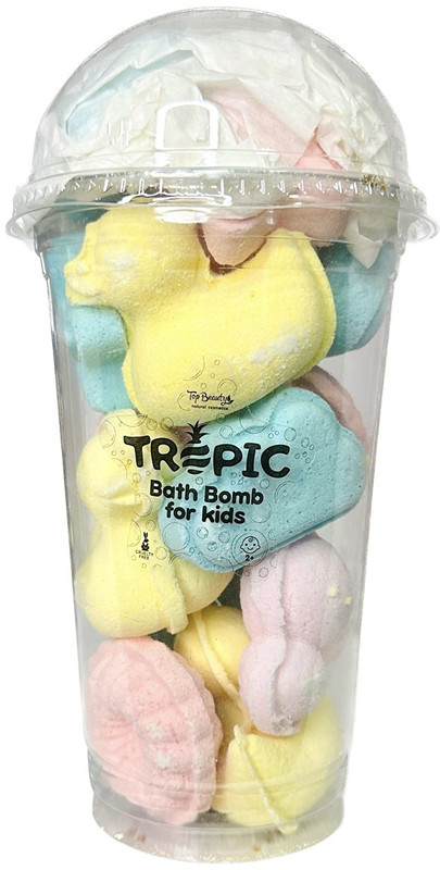 Набор бомбочки для ванны для детей Tropic в стакане Top Beauty, 400 г