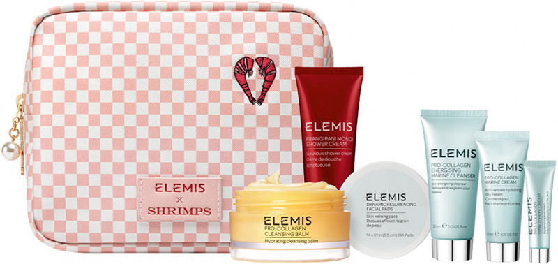 Легендарна колекція бестселерів ELEMIS у дизайнерській тревел-косметичці для Неї - Kit: Shrimps Travel Icons Collection 