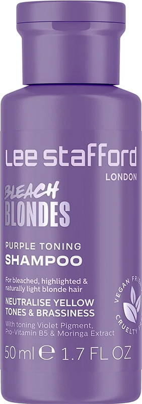 Тонирующий фиолетовый шампунь для осветленных волос Lee Stafford, 50 мл