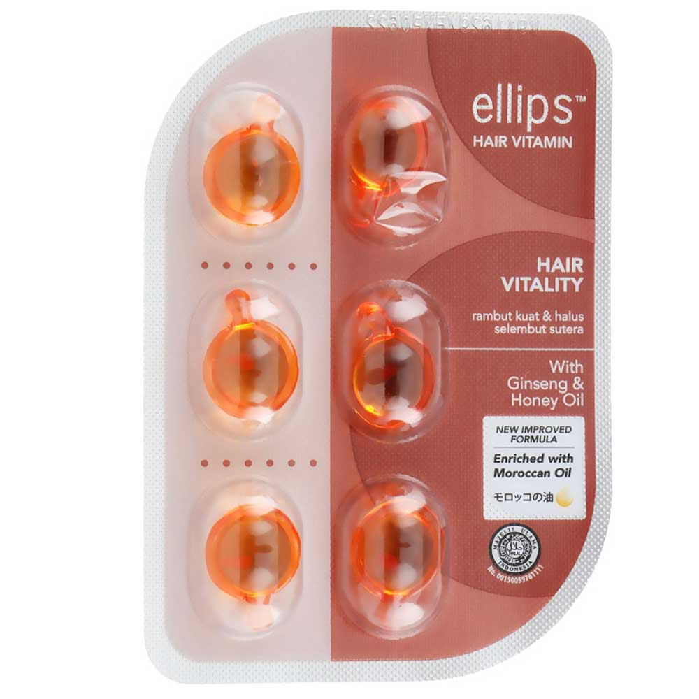 Витамины для волос Здоровье волос с женьшенем и медовым маслом Ellipse, 6х1 мл