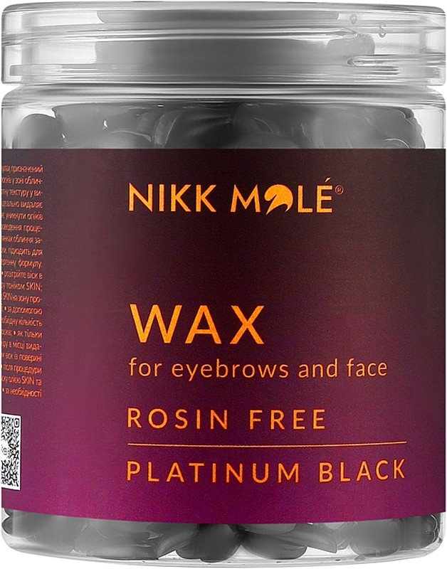 Віск у гранулах для брів та облич Platinum Black Nikk Mole, 100 гр