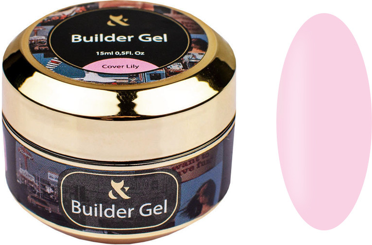 Будівельний гель середньої консистенції Builder gel Cover Lily F.O.X, 15 мл
