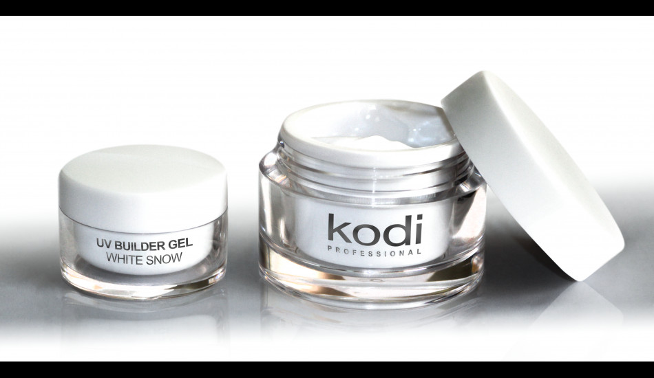 Гель белый конструирующий  (UV Builder gel White Snow) 14 мл Kodi