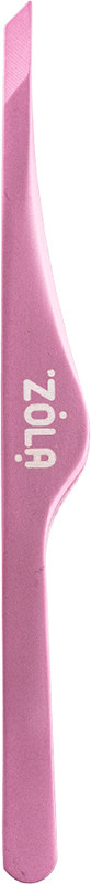 Пинцет для бровей скошенный LIGHT PINK TM ZOLA 