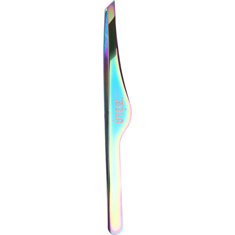 Пінцет для брів скошений RAINBOW TM ZOLA 