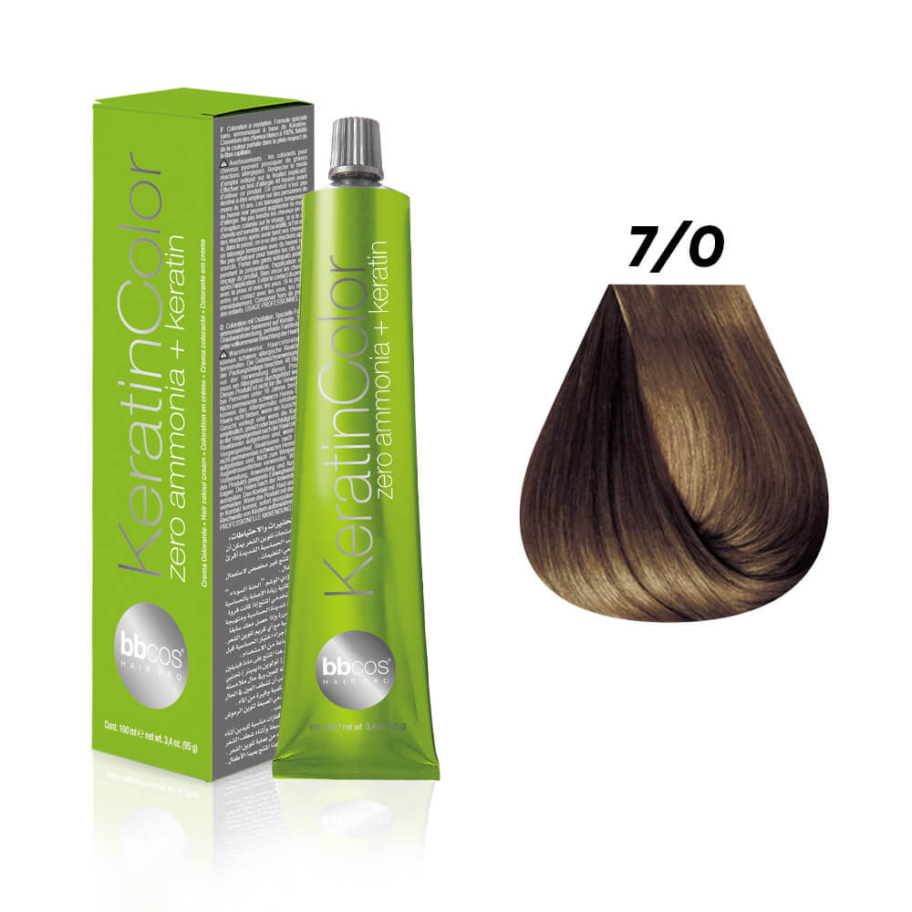 Краска для волос 7.0 блондин натуральный Keratin Color на beauty-prof.com Краска для волос 7.0 блондин натуральный Keratin Color