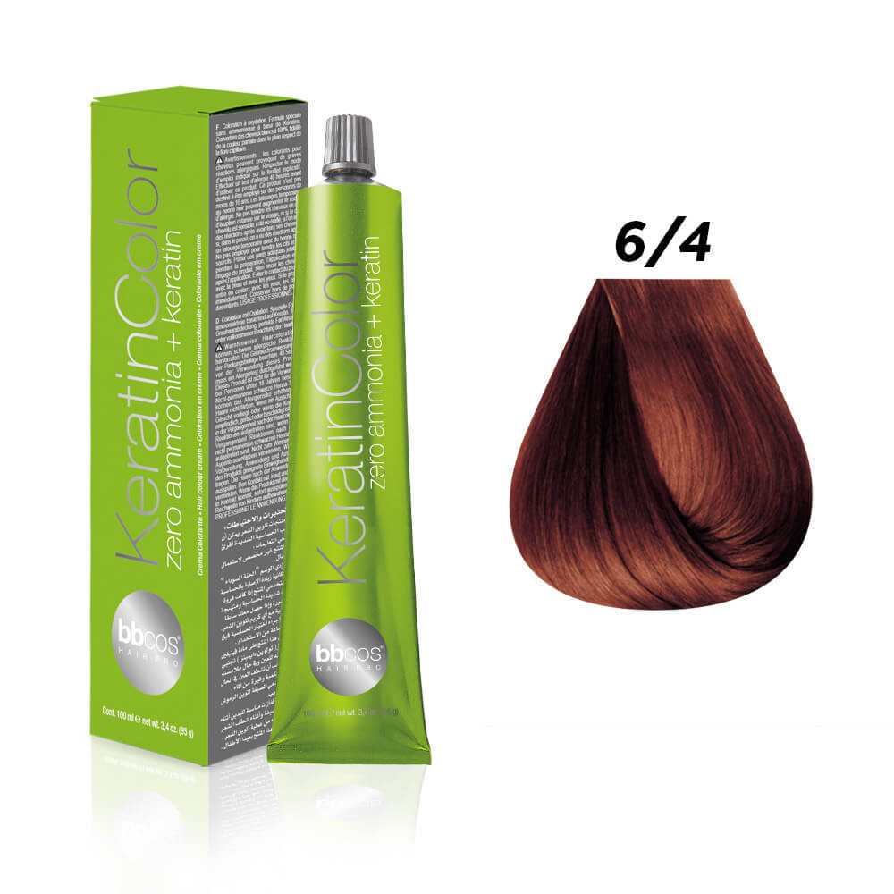 Фарба для волосся 6.4 блондин темний мідний Keratin Color