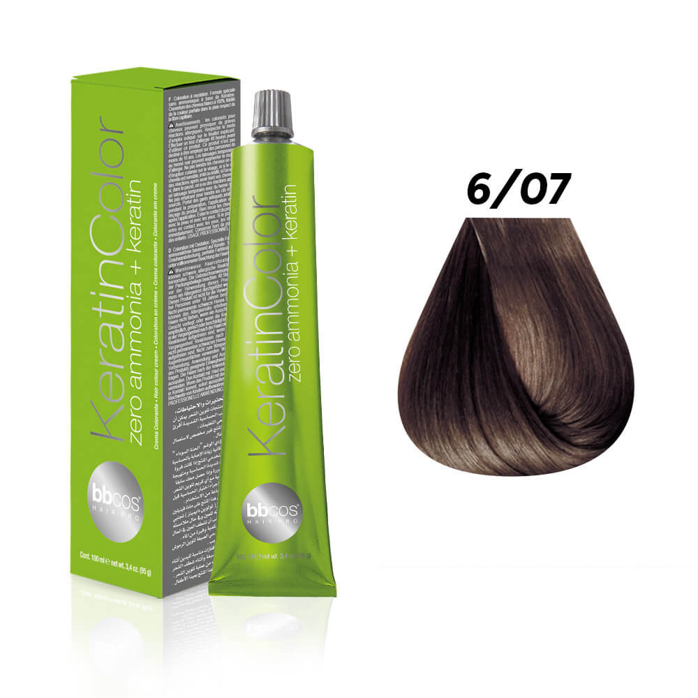 Краска для волос 6.07 блондин темный табачний Keratin Color на beauty-prof.com Краска для волос 6.07 блондин темный табачний Keratin Color