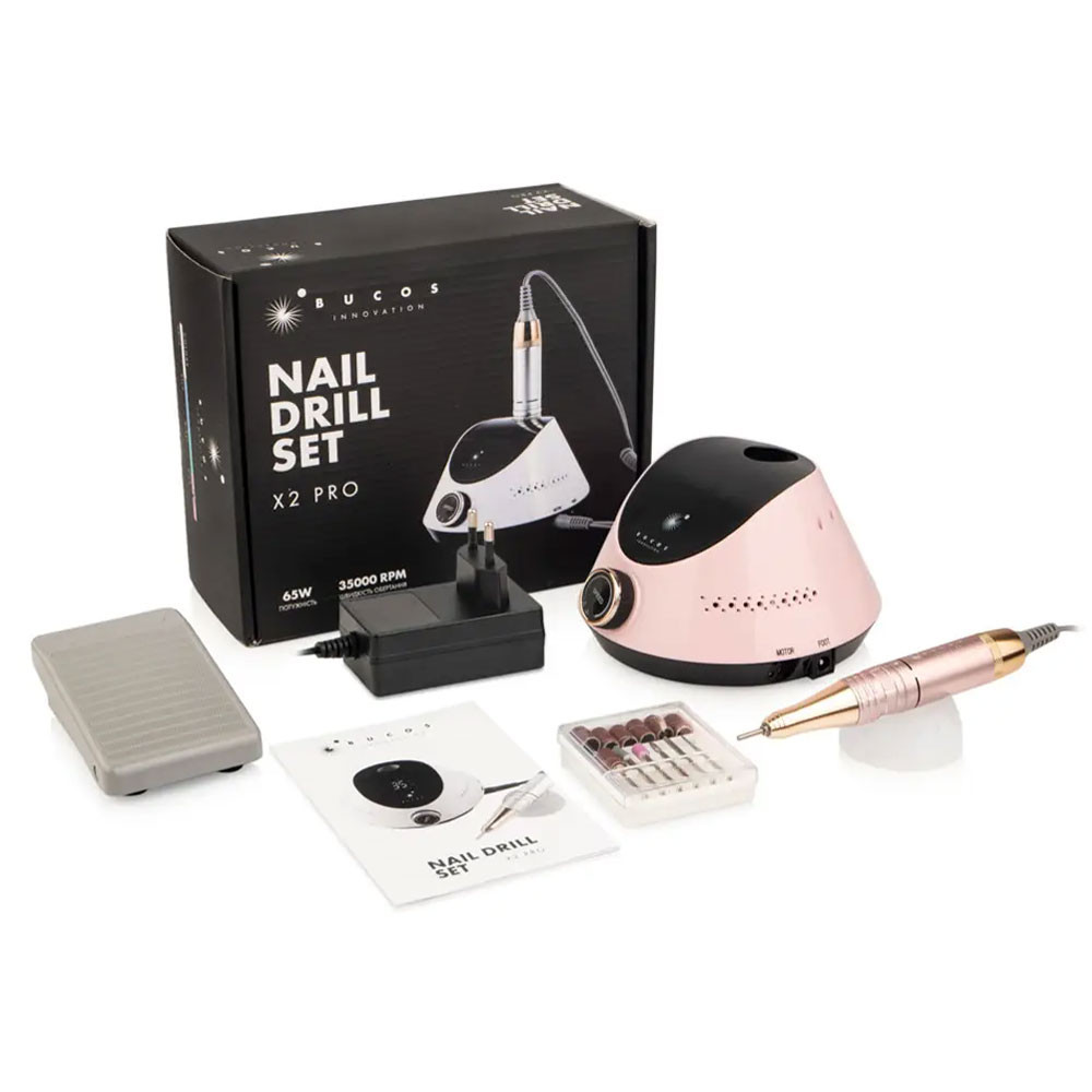 Фрезер для маникюра BUCOS Nail Drill X2 PRO BLUSH PINK (65W/35000 об.) на beauty-prof.com Фото 3 Фрезер для маникюра BUCOS Nail Drill X2 PRO BLUSH PINK (65W/35000 об.) Фото 3