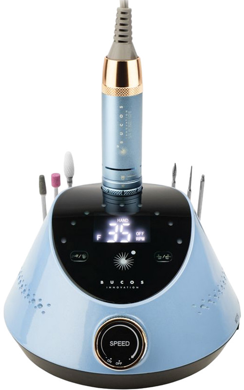 Фрезер для маникюра BUCOS Nail Drill X2 PRO BLUE OCEAN (65W/35000 об.) на beauty-prof.com Фрезер для маникюра BUCOS Nail Drill X2 PRO BLUE OCEAN (65W/35000 об.)
