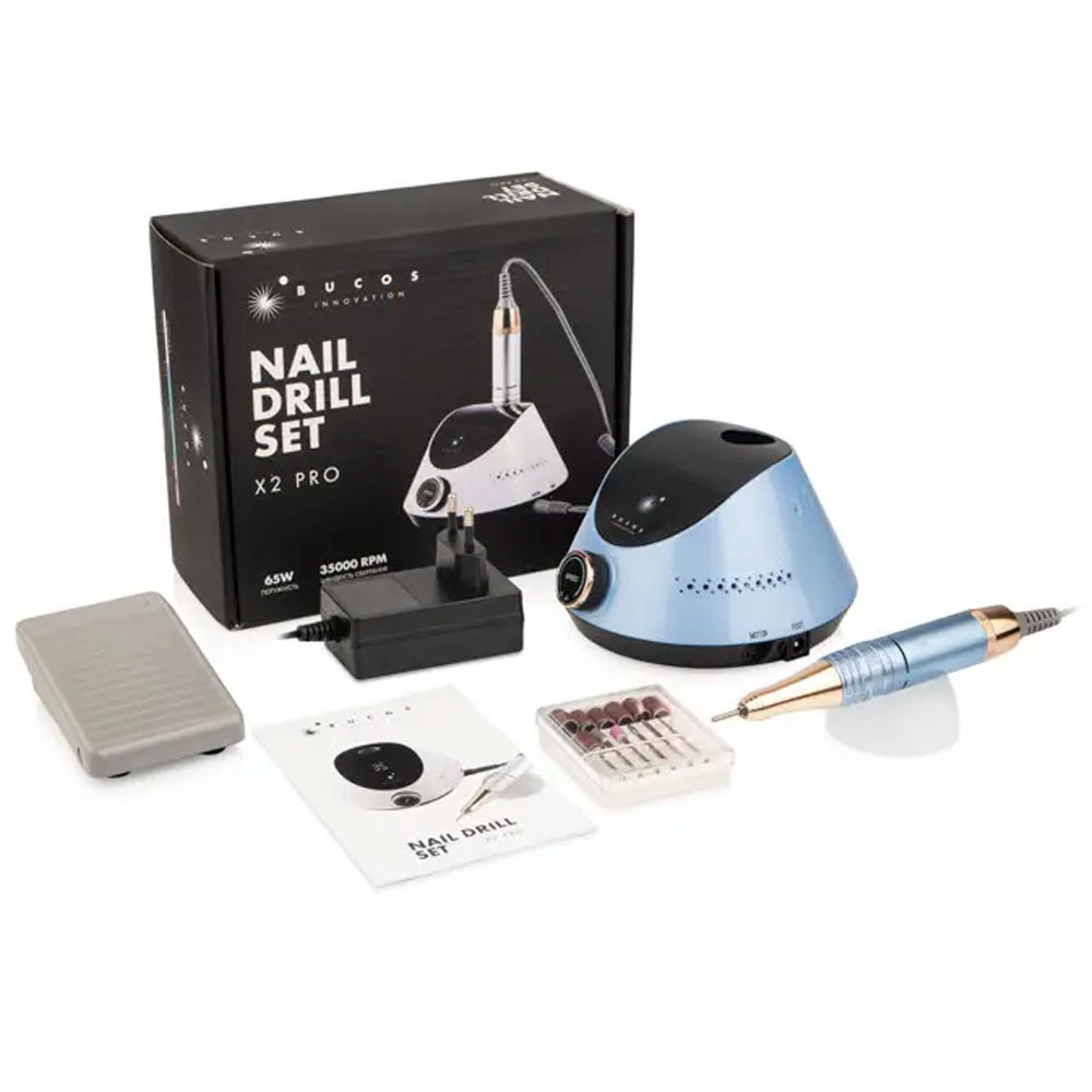 Фрезер для маникюра BUCOS Nail Drill X2 PRO BLUE OCEAN (65W/35000 об.) на beauty-prof.com Фото 3 Фрезер для маникюра BUCOS Nail Drill X2 PRO BLUE OCEAN (65W/35000 об.) Фото 3