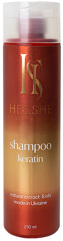 Шампунь с кератином He&She Cosmetics, 250 мл