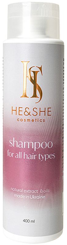 Шампунь для всех типов волос He&She Cosmetics, 400 мл