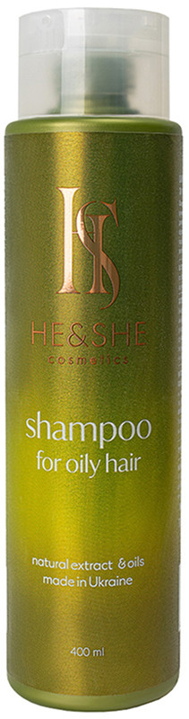 Шампунь для жирного волосся He&She Cosmetics, 400 мл