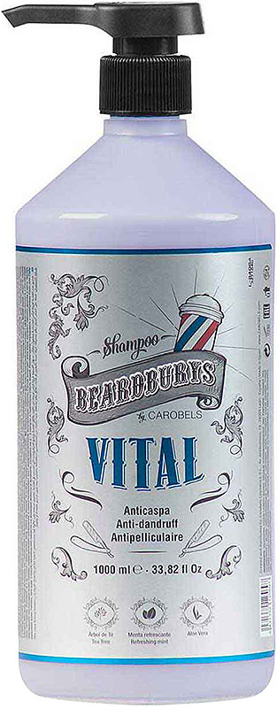 Шампунь против перхоти с эффектом пилинга Vital Beardburys, 1000 мл