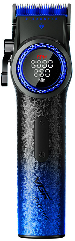 Машинка для стрижки аккумуляторная (10 насадок) Clipper V-001 BLUE VGR  Фото 3 