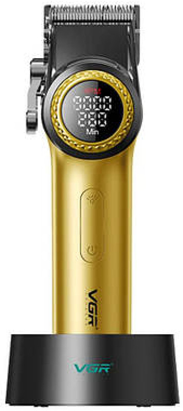 Машинка для стрижки акумуляторна (10 насадок) Clipper VGR V-001 GOLD VGR  Фото 2 