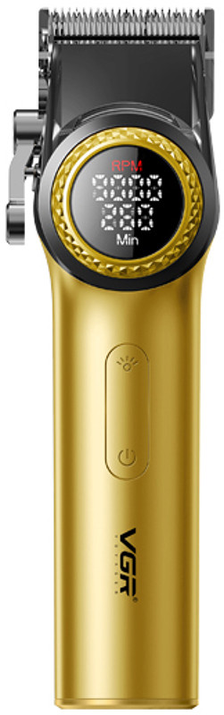 Машинка для стрижки акумуляторна (10 насадок) Clipper VGR V-001 GOLD VGR  Фото 3 