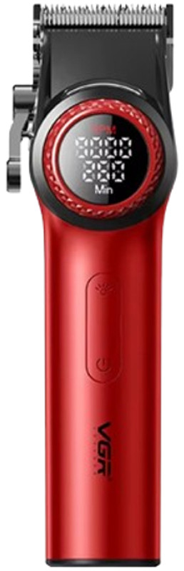 Машинка для стрижки аккумуляторная (10 насадок) Clipper V-001 RED VGR  Фото 3 