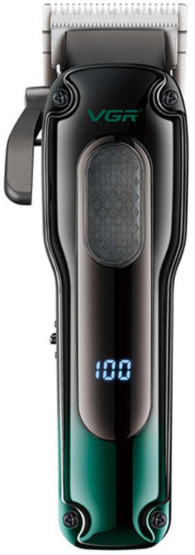 Машинка для стрижки аккумуляторная (8 насадок) Clipper V-013 GREEN VGR  Фото 2 