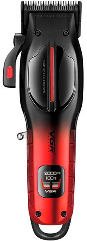 Машинка для стрижки аккумуляторная (6 насадок) Clipper V-026 RED VGR  Фото 2 