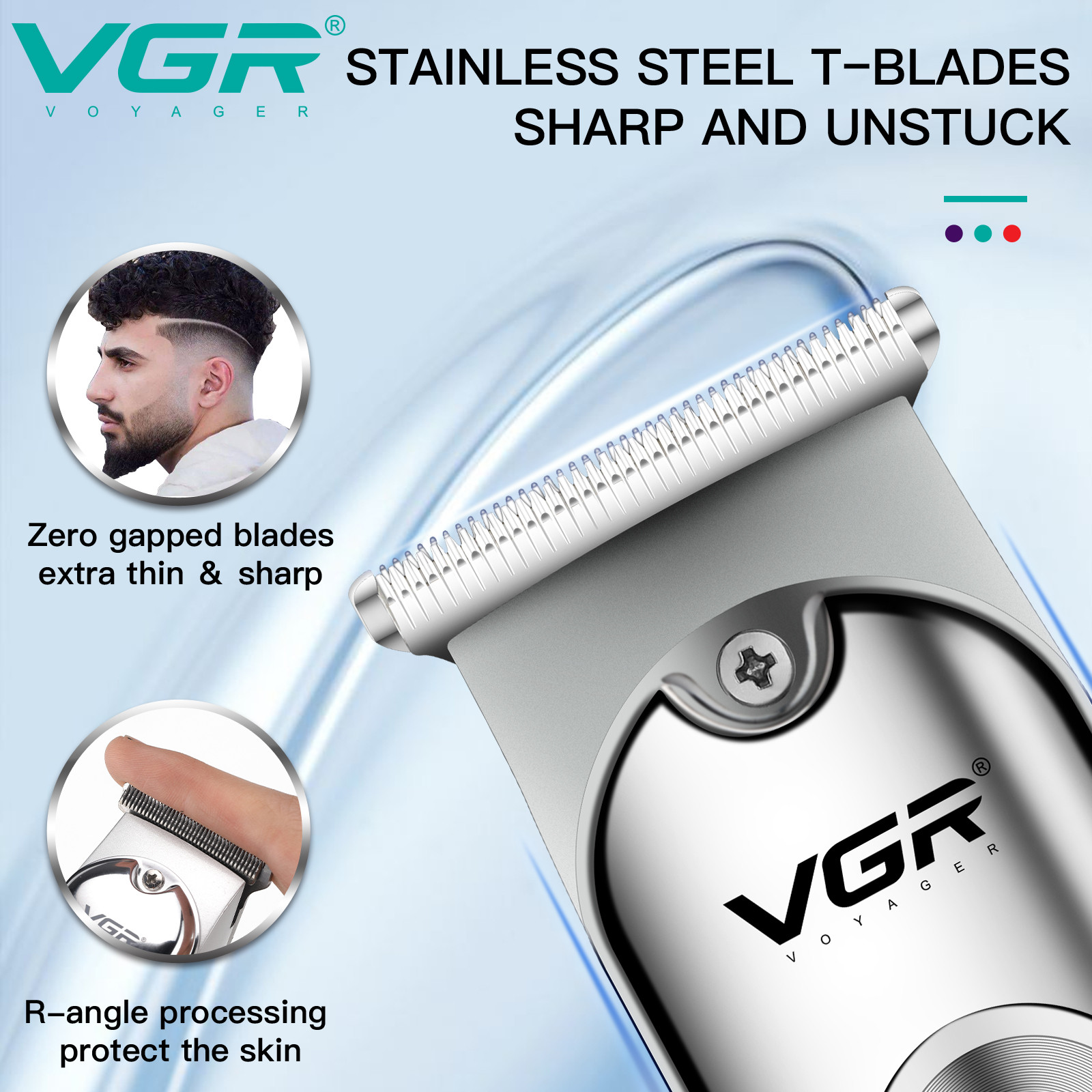 Триммер (3 насадки) V-071 VGR Фото 3