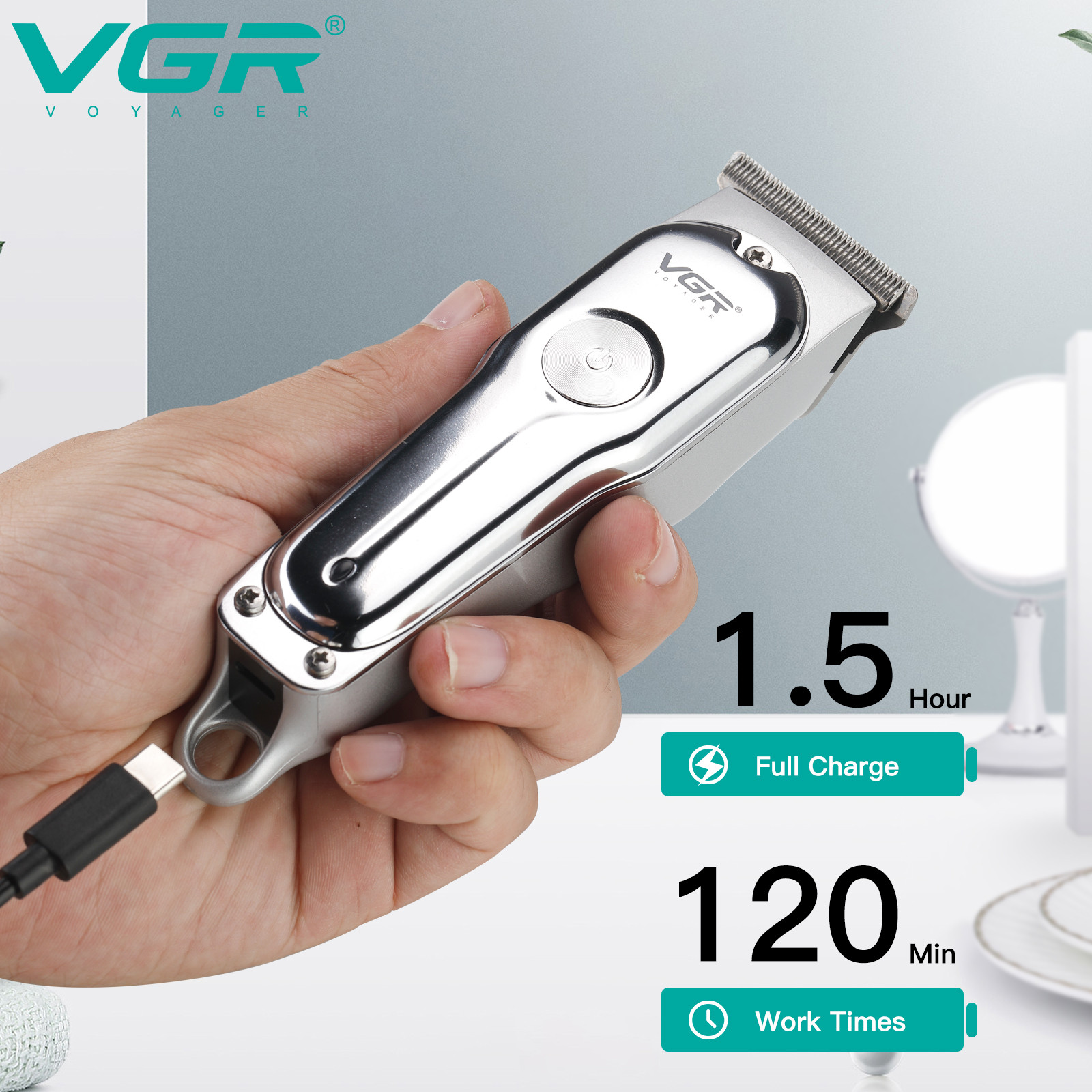 Триммер (3 насадки) V-071 VGR Фото 5