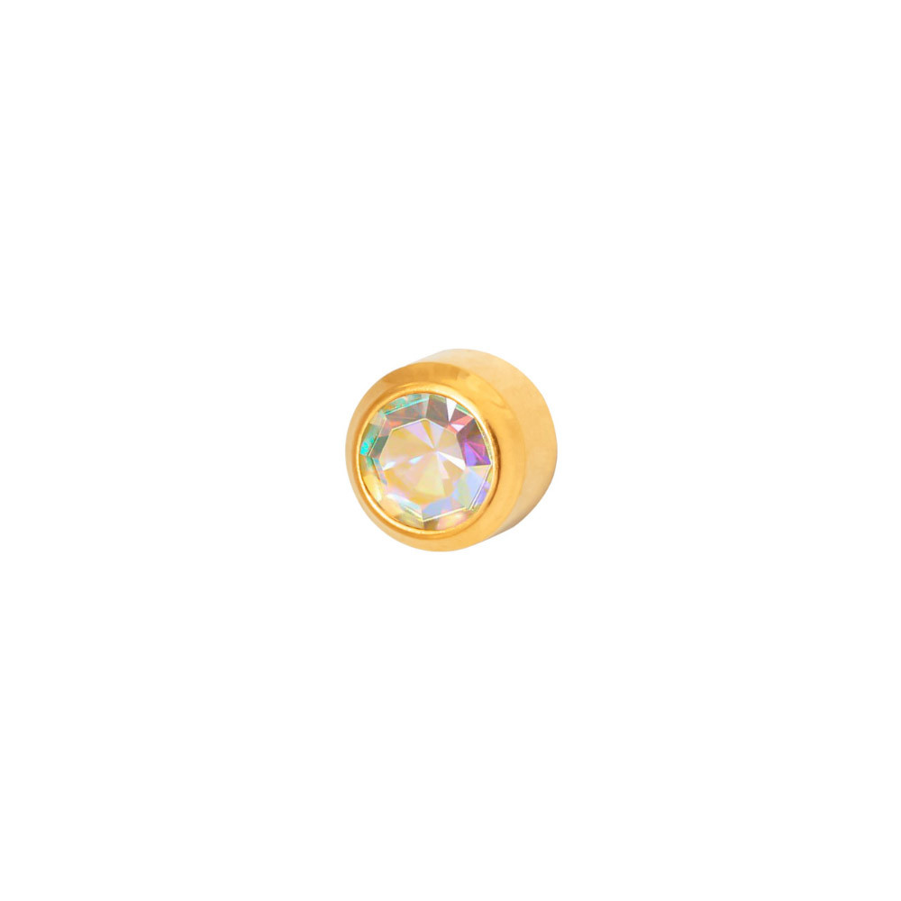 Сережки для вух гірський кришталь завальцювання золото R 215 Y Studex, 3 мм