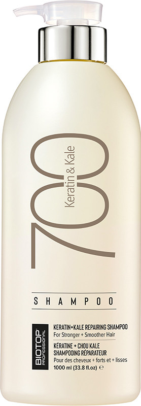 BIOTOP 700 Шампунь для волос Keratin + Kale, 1000 мл