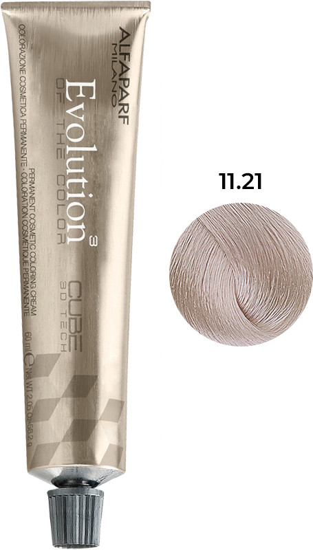 Стійка фарба для волосся Evolution of the Color тон 11.21 Alfaparf, 60 мл 