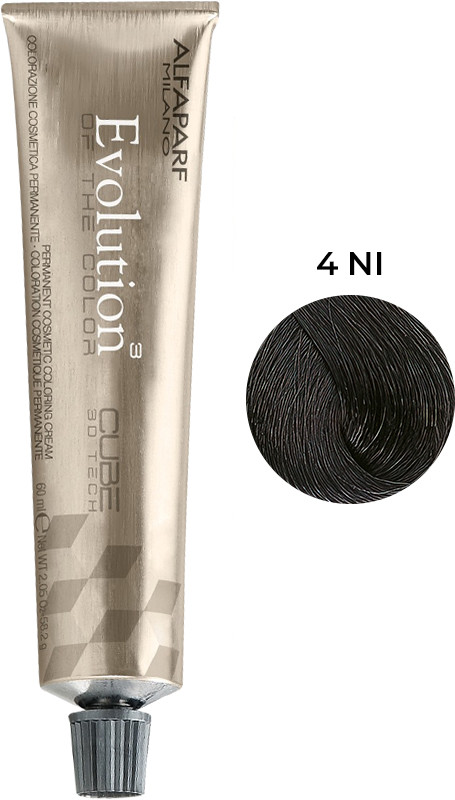 Стойкая краска для волос Evolution of the Color тон 4 Ni Alfaparf, 60 мл