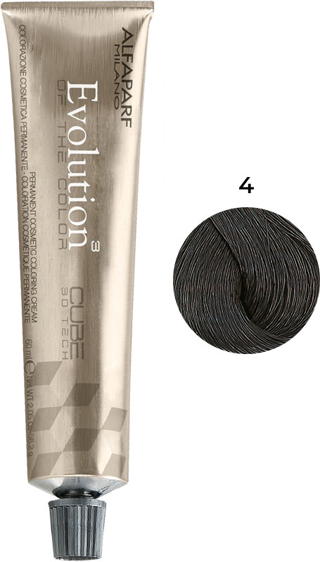 Стойкая краска для волос Evolution of the Color тон 4 Alfaparf, 60 мл