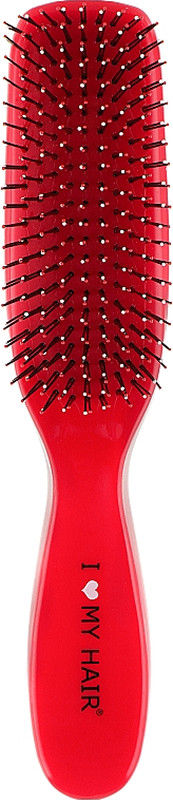 Щетка для волос глянцевая красная M Spider Classic, I Love My Hair