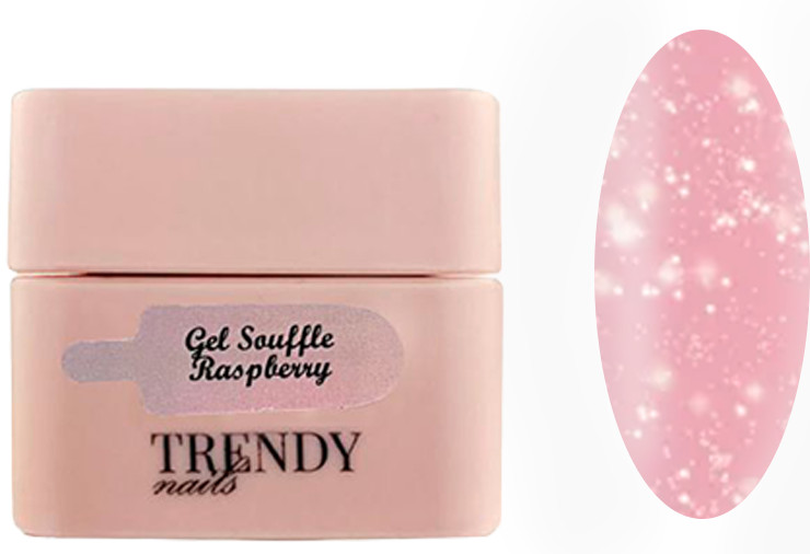 Гель-суфле для моделирования Raspberry Souffle gel HEMA-Free Trendy Nails, 15 мл