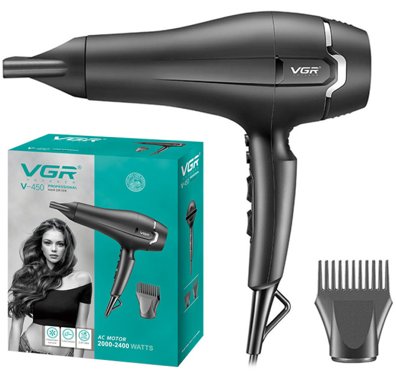 Фен для сушки волосся V-450 2400W VGR  Фото 2 