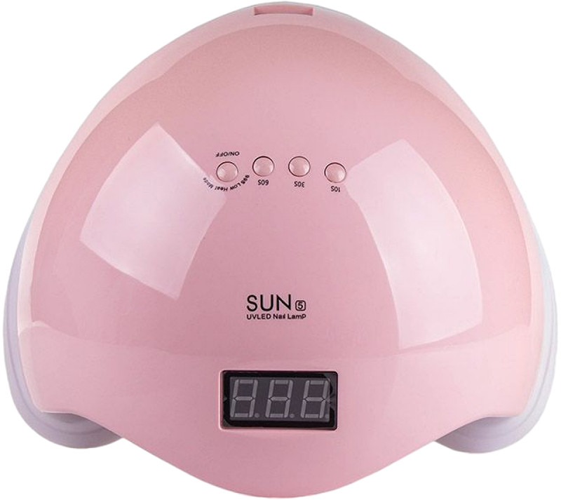 Лампа LED/UV SUN-5 гибридная (с дисплеем) розовая, 48 Вт BP