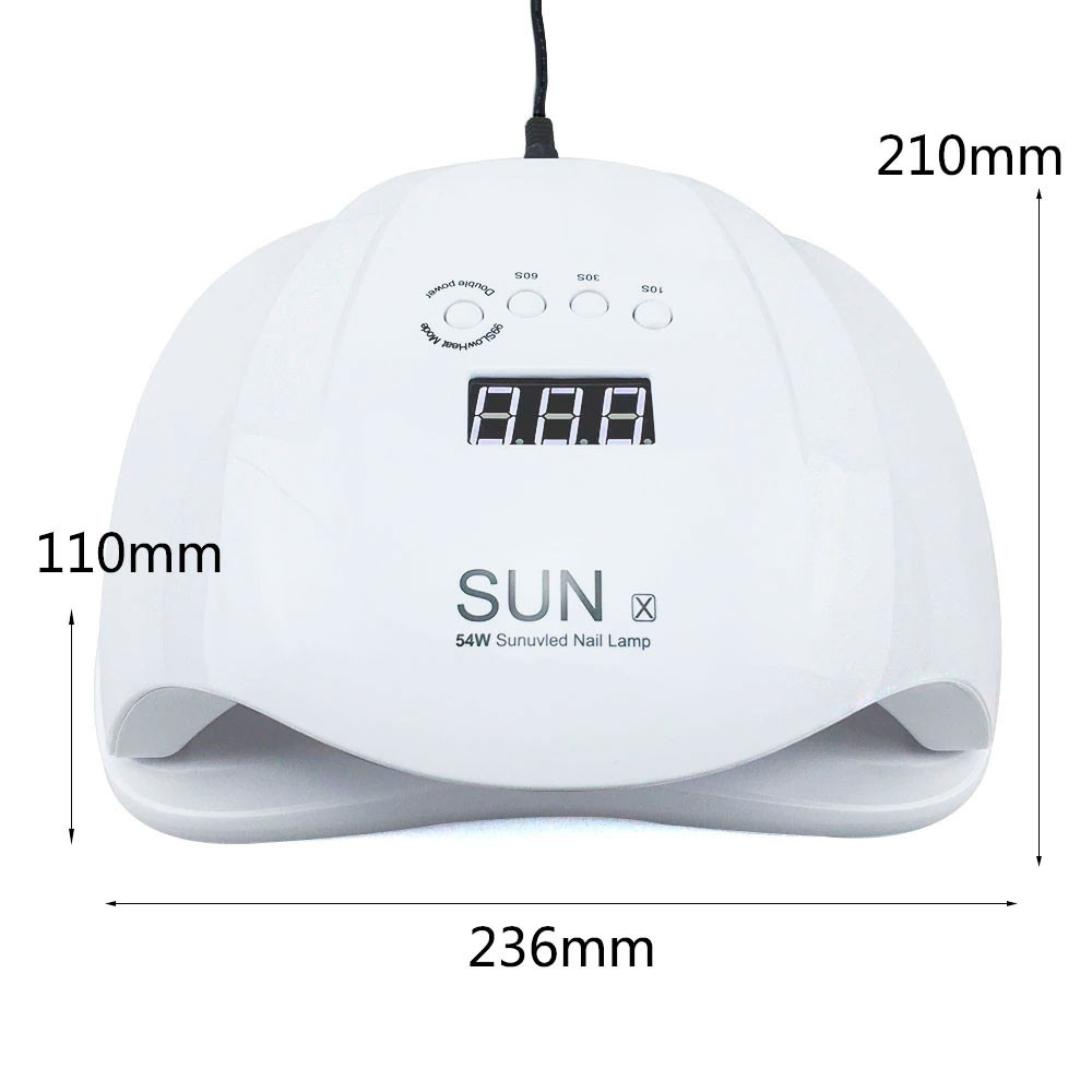 LED / UV Лампа SUN X гібридна (з дисплеєм) біла 54 Вт BP  Фото 2 