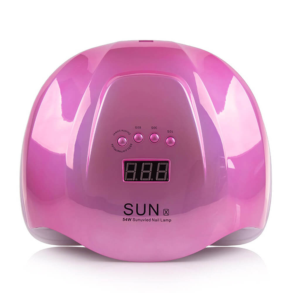 Лампа LED/UV SUN X гибридная (с дисплеем) зеркально-розовая, 54 Вт BP  Фото 3 