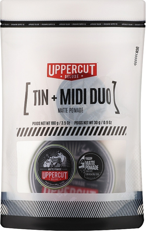 Набір Tin & Midi Matte Pomade Duo Uppercut на beauty-prof.com Фото 2 Набір Tin & Midi Matte Pomade Duo Uppercut Фото 2