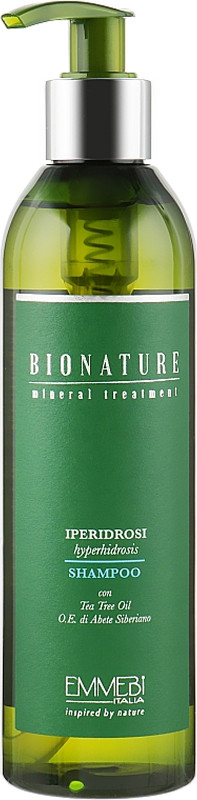 Шампунь от гипергидроза BioNature Iperidrosi Shampoo Emmebi, 250 мл