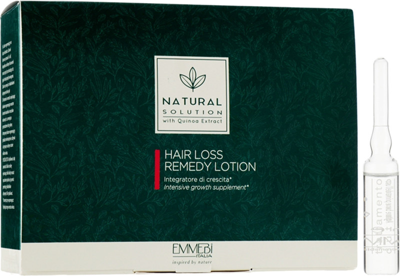 Ампули проти випадіння волосся Natural Solution Hair Loss Remedy Lotion Emmebi, 12х6 мл на beauty-prof.com Фото 2 Ампули проти випадіння волосся Natural Solution Hair Loss Remedy Lotion Emmebi, 12х6 мл Фото 2