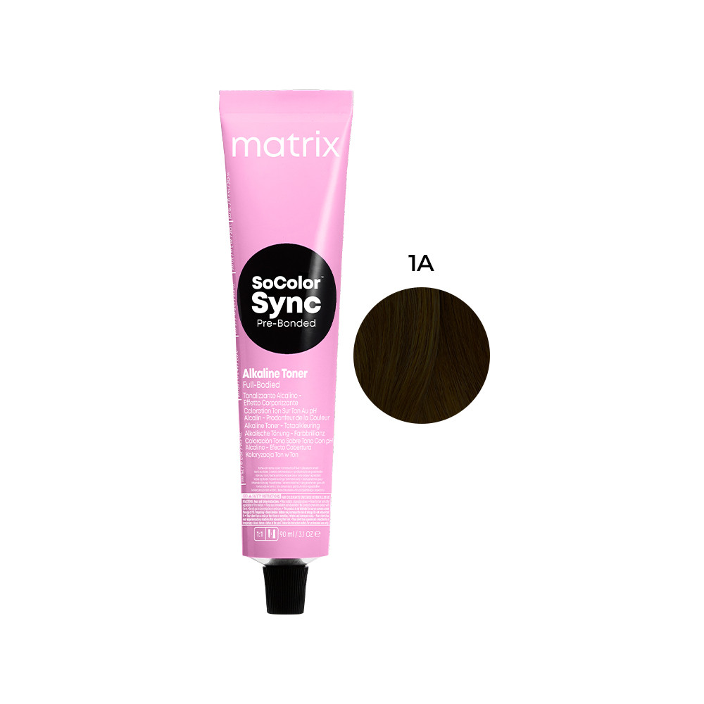 Краска для волос тон в тон  Color Sync, 1A, 90мл Matrix