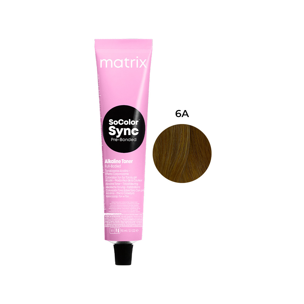 Фарба для волосся тонер Color Sync, 6A, Matrix, 90 мл