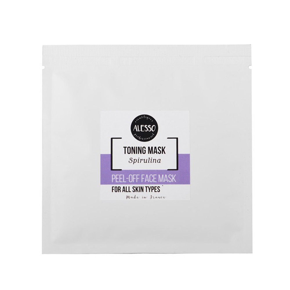 Маска альгинатная очищающая с спирулиной Toning Mask Spirulina Alesso, 25 гр