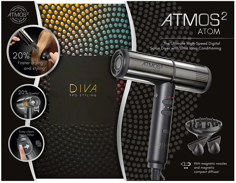 Фен для волосся ATMOS 2 ATOM DIVA  Фото 4 