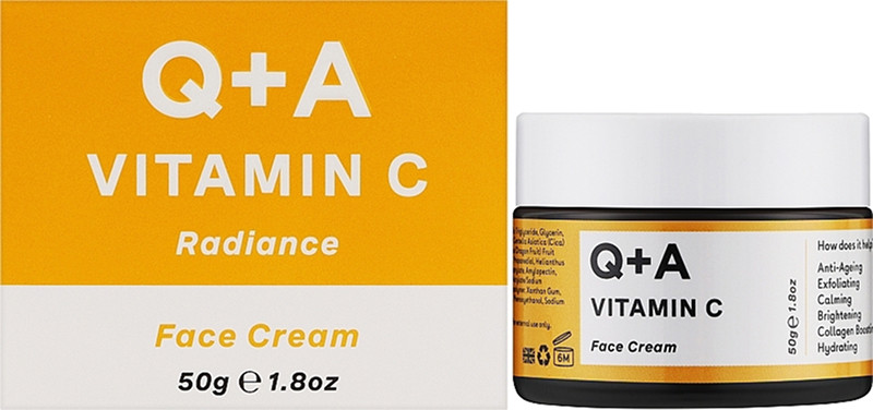 Крем для лица осветляющий с витамином С Vitamin C Radiance Face Cream Q+A, 50гр Фото 2