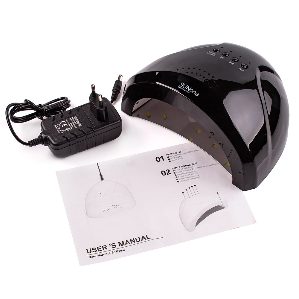 Лампа LED/UV SUN-1 Standart (без дисплея) чёрная, 48 Вт