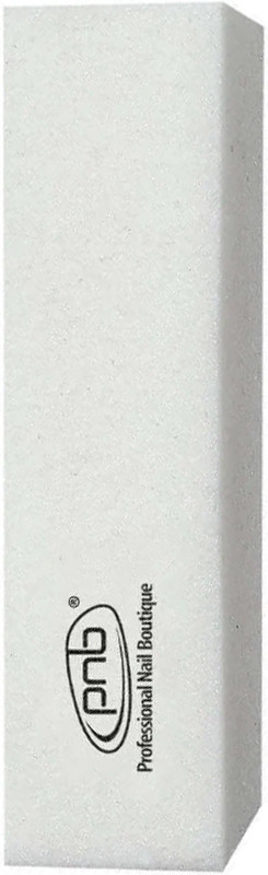 Баф-брусок для ногтей прямоугольный 180/180 Белый Nail buffer block PNB