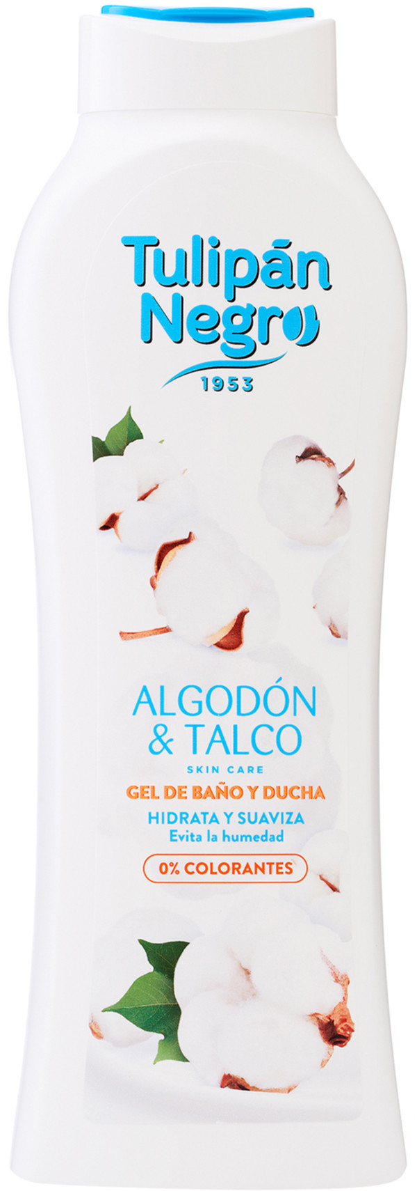 Гель для душа Хлопок и тальк TULIPAN NEGRO, 650 мл
