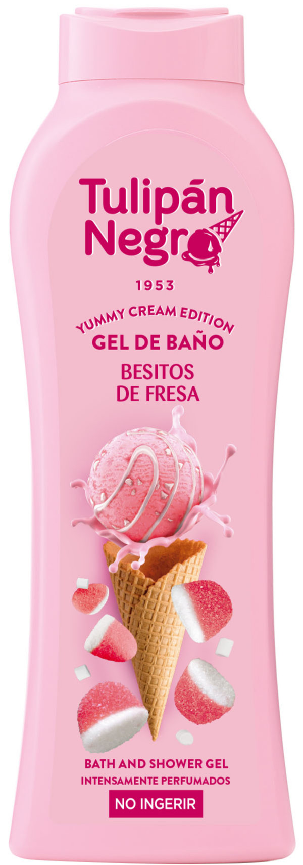 Гель для душу YUMMY CREAM Полуничний поцілунок TULIPAN NEGRO, 650 мл
